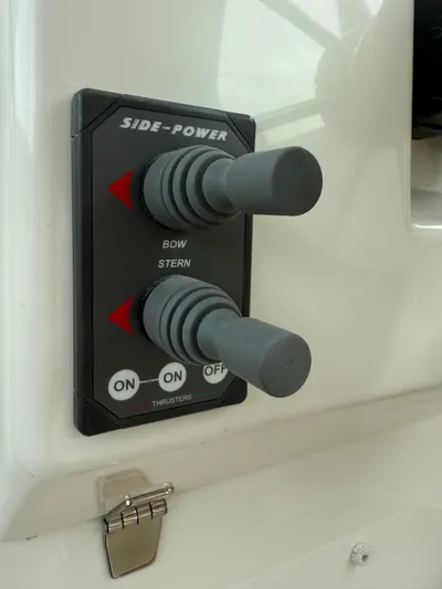 Skookum Yacht Photos Pics Side-Power thruster controls on a 2009 Back Cove 29 boat.