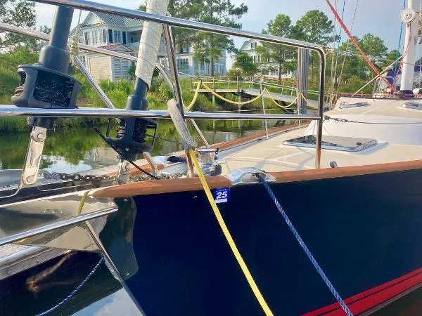 Tangaroa Yacht Photos Pics Tartan 4000 sailboat docked near waterfront homes, 2015 model.