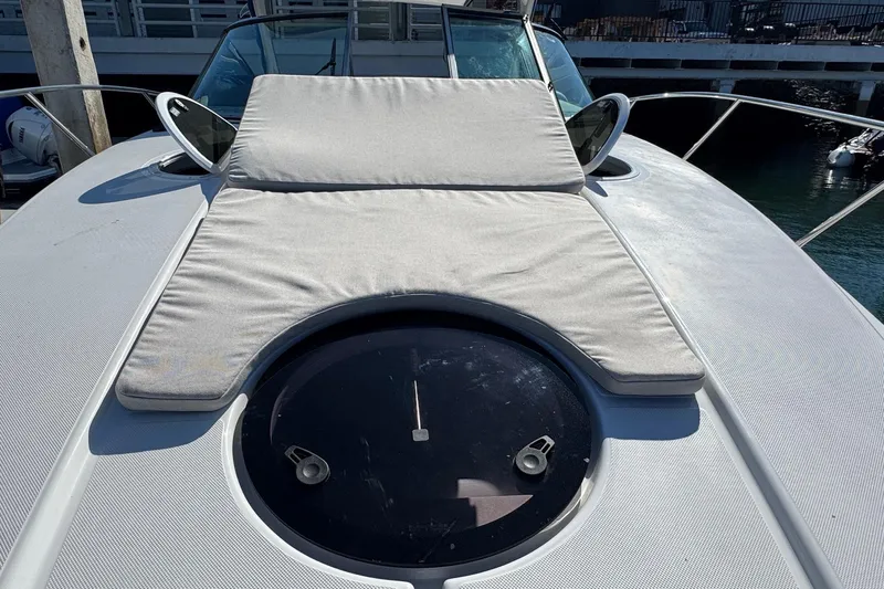 33 Xo Best Deals Of The Year!!1 Yacht Photos Pics 2026 Regal 33 XO yacht with sunpad and hatch on deck.