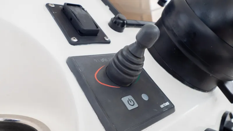  Yacht Photos Pics Joystick control on 2015 Intrepid 400 Cuddy boat dashboard.