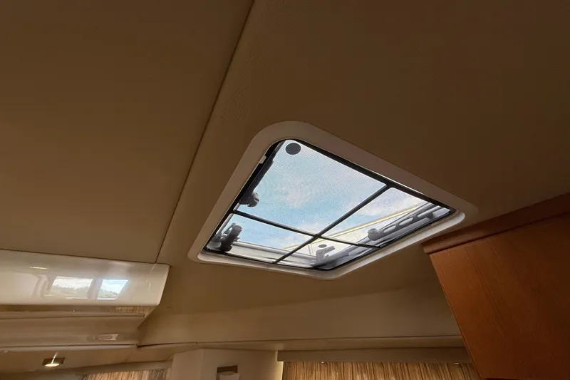  Yacht Photos Pics Skylight view inside 2021 Ranger Tugs R-41CB boat cabin.