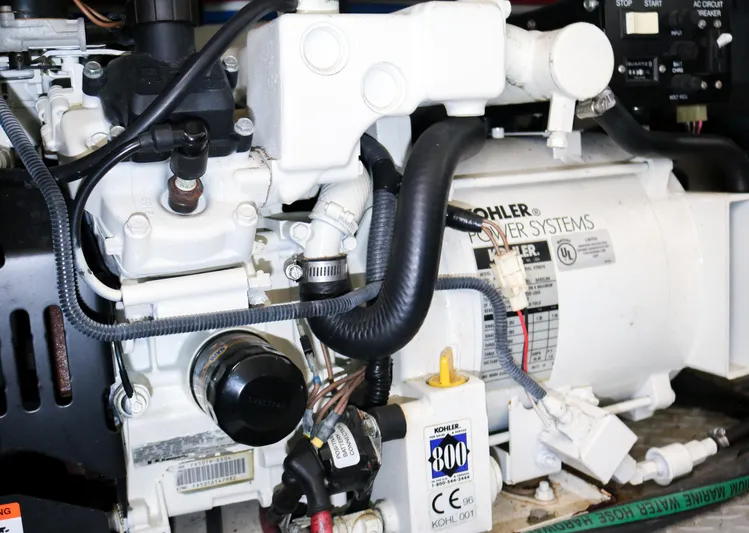  Yacht Photos Pics Engine compartment of a 2003 Formula 370 Super Sport boat.