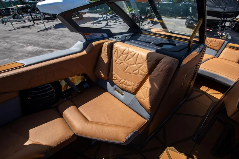  Yacht Photos Pics Luxurious interior of 2024 Nautique Super Air Nautique G23 Paragon boat.