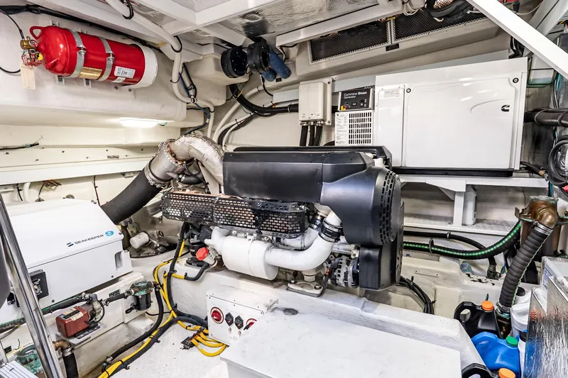 My Way Yacht Photos Pics Engine room of 2019 Cruisers Yachts 54 Cantius, featuring advanced machinery and equipment.