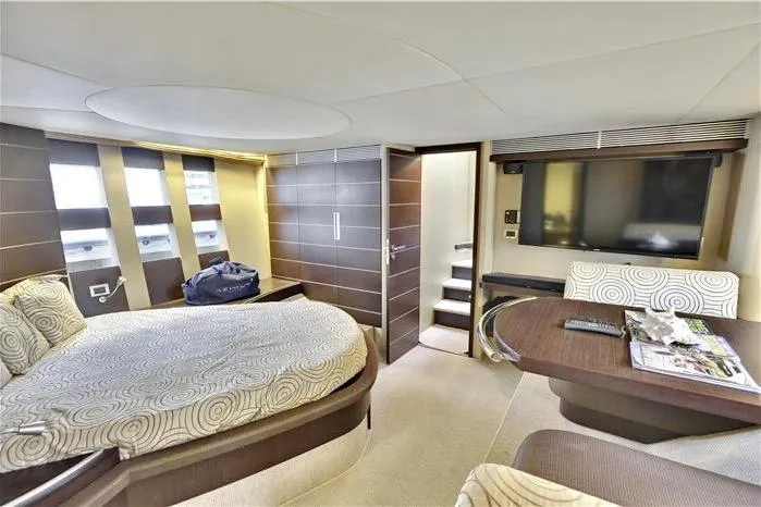 Victoria Yacht Photos Pics Luxurious interior of a 2007 Azimut 68S yacht with modern furnishings and elegant design.