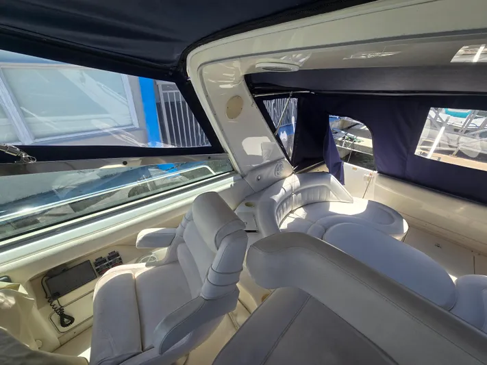 Michael B Yacht Photos Pics Interior of 1998 Sea Ray 500 Sundancer yacht with plush seating and modern design.