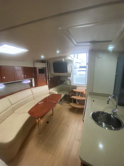  Yacht Photos Pics Luxurious interior of 2011 Formula 34 PC yacht with modern amenities and elegant design.