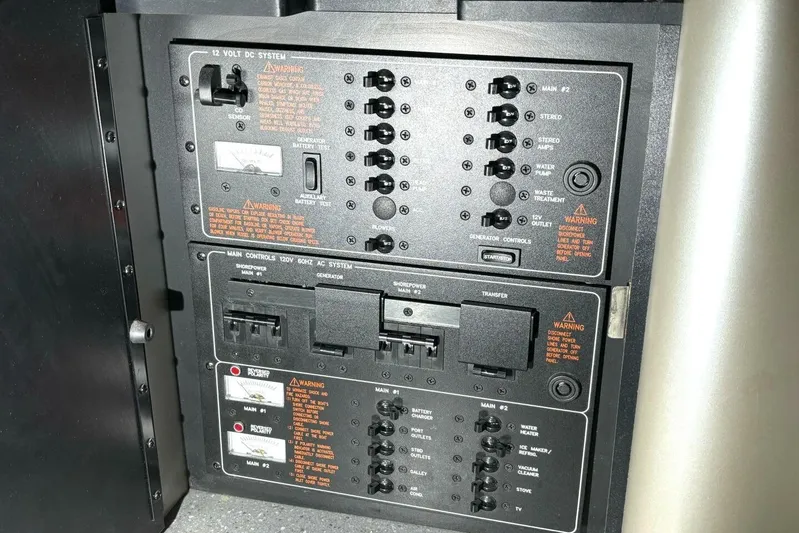  Yacht Photos Pics Electrical control panel of a 2006 Formula 400 Super Sport Crossover boat.