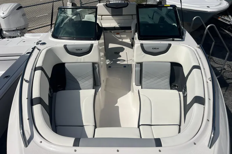  Yacht Photos Pics 2025 Chaparral 270 OSX boat interior with sleek seating and modern design.