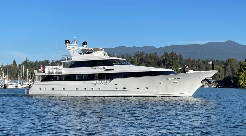 Sovereign Lady Yacht Photos Pics 123 Broward tri-deck
