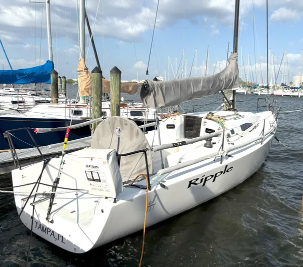 Ripple Yacht Photos Pics 2015 J Boats J 111 sailboat named "Ripple" docked in Tampa, FL marina.