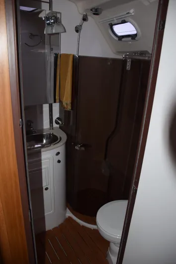 Jehm Of The Sea Yacht Photos Pics Forward Head and Shower Stall