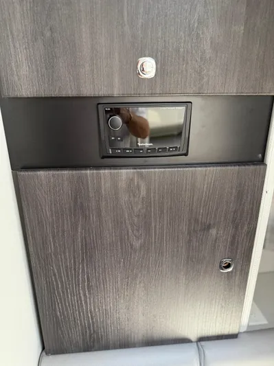  Yacht Photos Pics 2023 Formula 350 Crossover Bowrider I/O interior panel with control system.