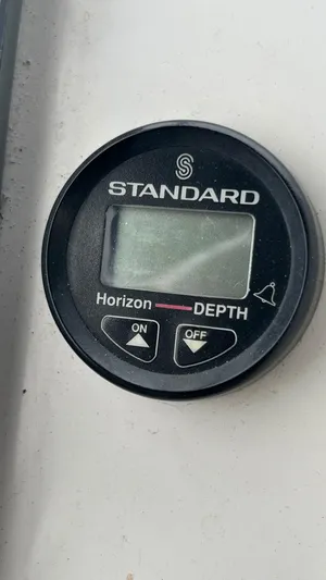  Yacht Photos Pics Depth gauge on 1999 Bayliner 3988 Motoryacht dashboard.