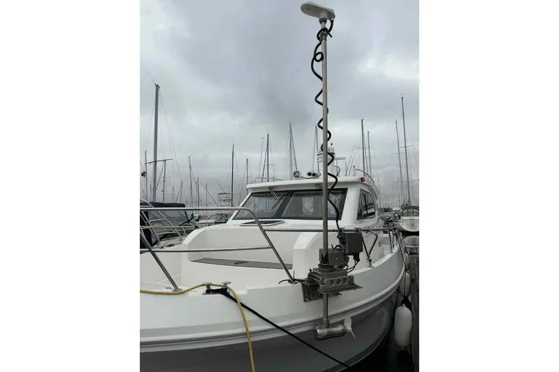  Yacht Photos Pics 2025 Bracewell Commander 36SF boat docked, featuring advanced equipment and sleek design.