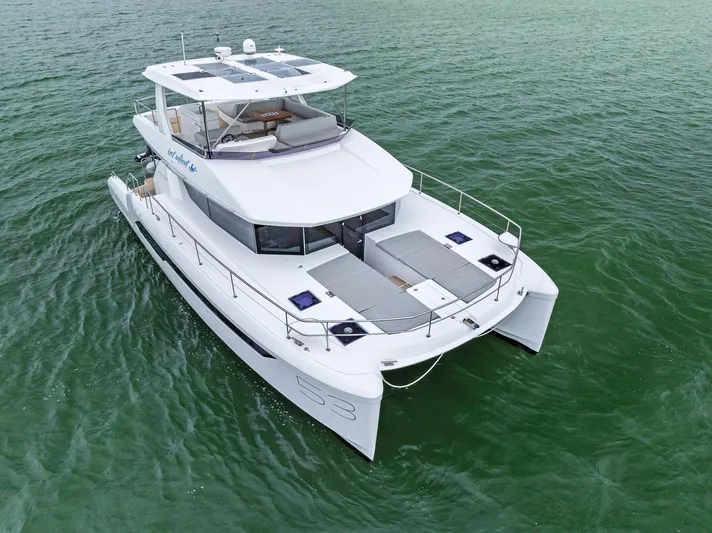 53 Powercat Yacht Photos Pics 2021 Leopard 53 Powercat cruising on open water.