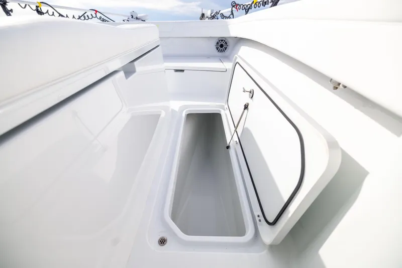  Yacht Photos Pics 2024 Costa Custom Boats 34 SV storage compartment, open and spacious design.