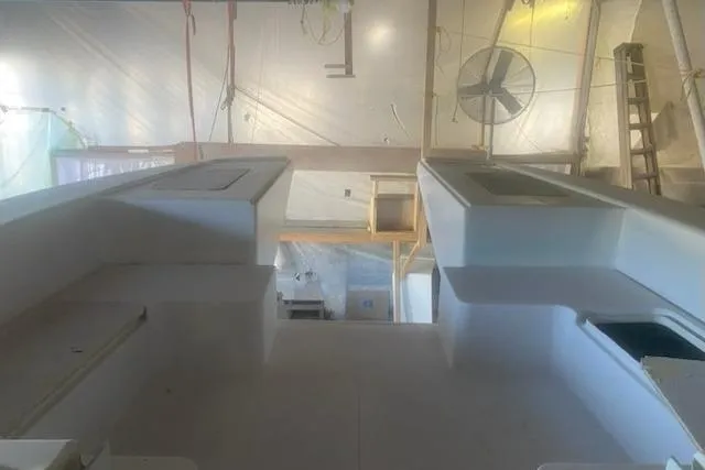  Yacht Photos Pics 2027 Compmillenia Lightspeed Tender under construction in a workshop setting.