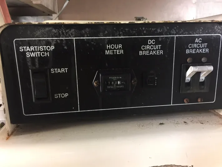  Yacht Photos Pics Control panel of a 1989 Viking 41 Sportfish Convertible boat.