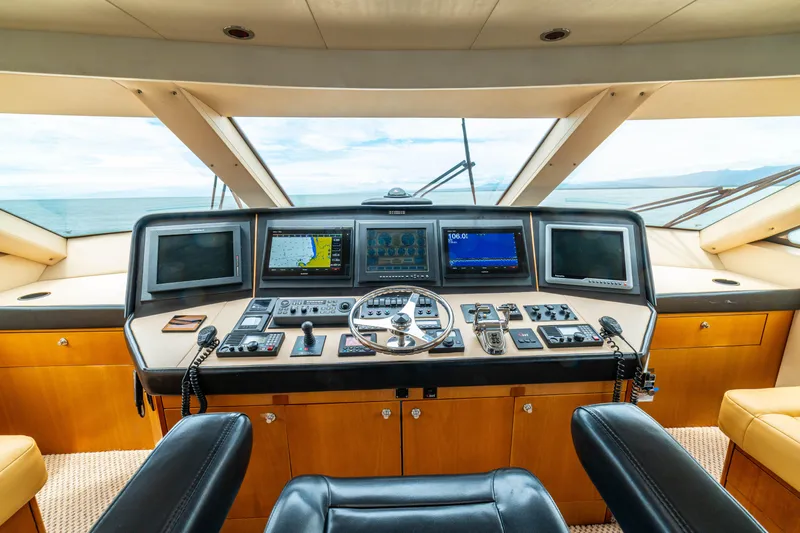 Marlin Clipper Yacht Photos Pics 2005 68' Hatteras Enclosed Bridge Marlin Clipper Helm