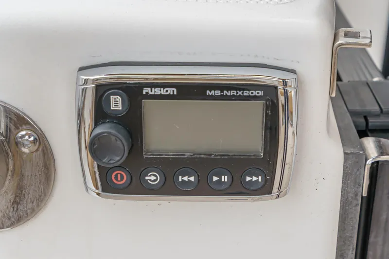 C-worthy III Yacht Photos Pics Fusion MS-NRX200i marine stereo control on 2014 Cutwater C-30 SC LE boat.