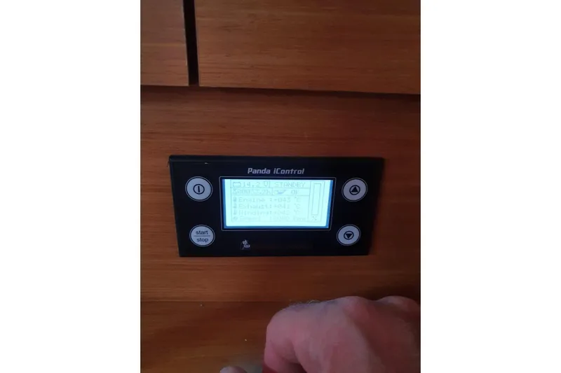  Yacht Photos Pics Control panel of a 2013 Jeanneau Sun Odyssey 409 sailboat, displaying system status.