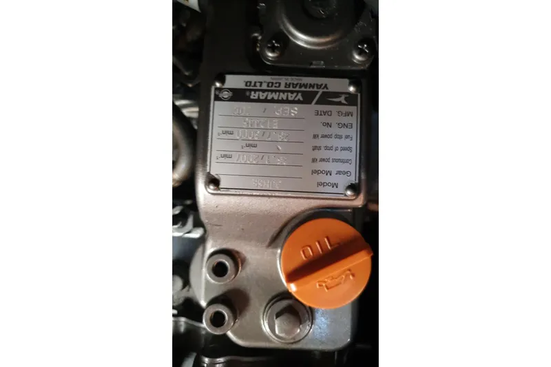  Yacht Photos Pics Engine detail of 2013 Jeanneau Sun Odyssey 409 with Yanmar components.