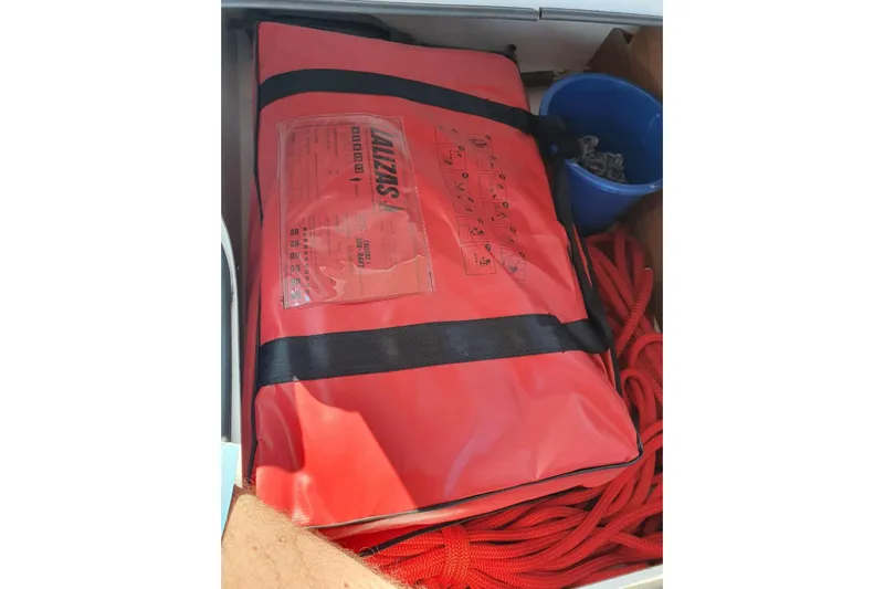  Yacht Photos Pics Safety equipment and ropes in Jeanneau Sun Odyssey 409, 2013 model.