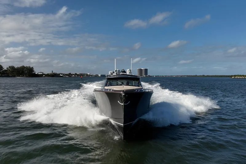Hope Yacht Photos Pics 2025 Zeelander Z5 yacht cruising on open water under a clear blue sky.