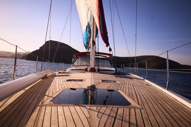 Ayacucho Yacht Photos Pics Sailing on a 2008 Hanse 630E yacht with scenic coastal views.