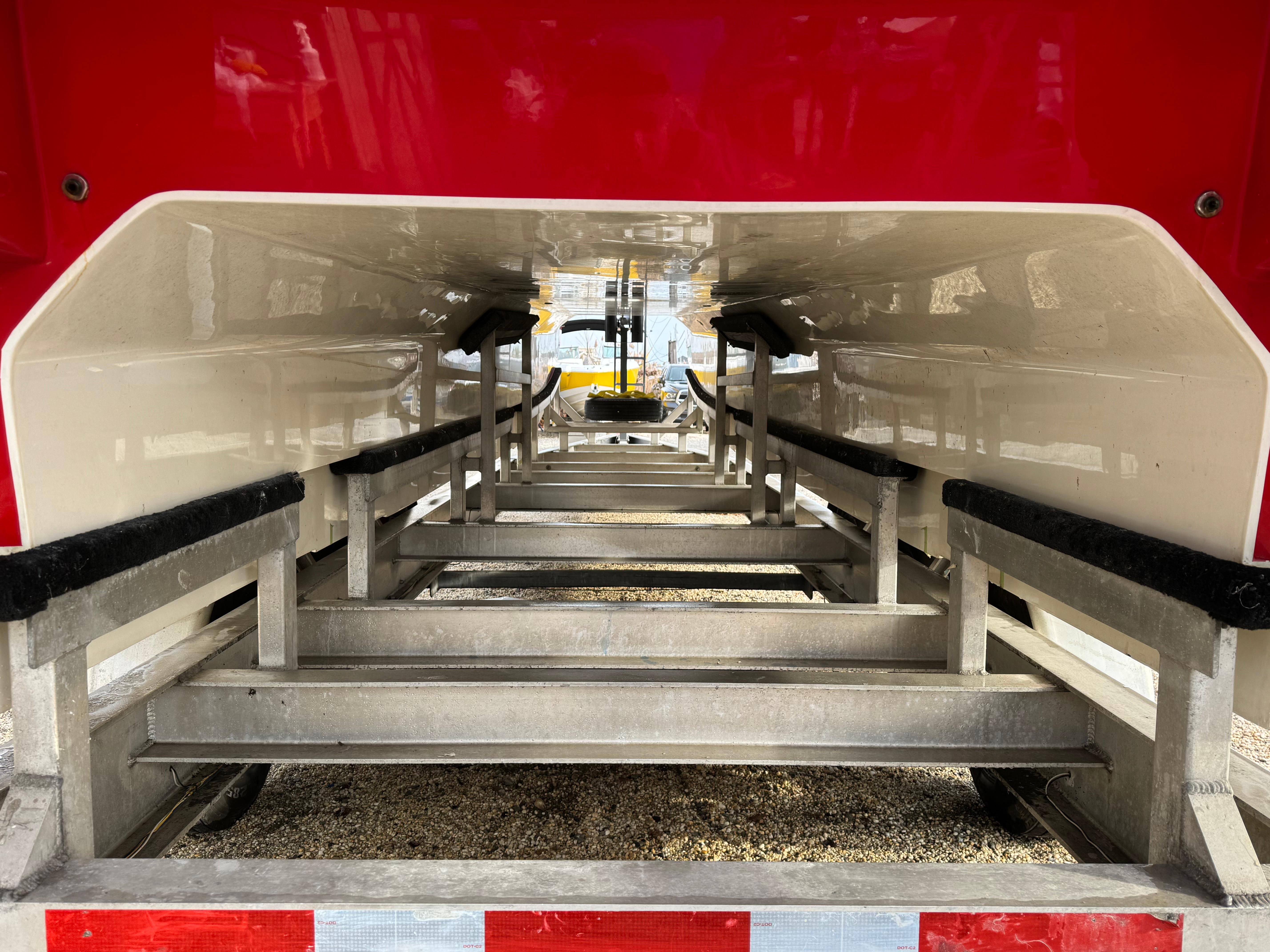 Underside view of 2010 Nor-Tech 4000 Roadster on a trailer.