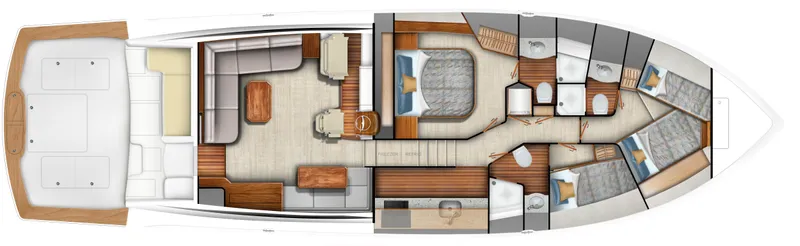 2026 Viking 64st Yacht Photos Pics Floor plan of 2026 Viking 64 Sport Tower yacht, showcasing luxurious interior layout.