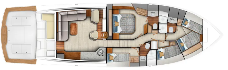 2026 Viking 64st Yacht Photos Pics Floor plan of 2026 Viking 64 Sport Tower yacht, showcasing interior layout and design.