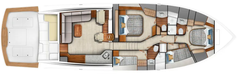2026 Viking 64st Yacht Photos Pics Floor plan of a 2026 Viking 64 Sport Tower yacht, showcasing interior layout and design.