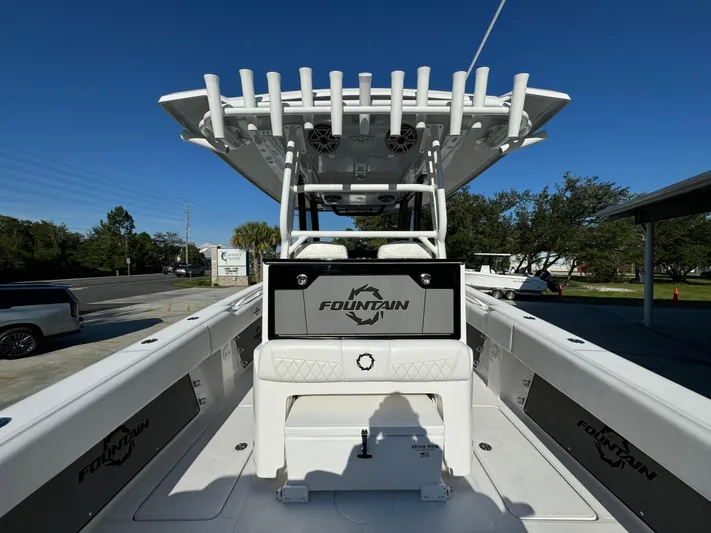  Yacht Photos Pics 2025 Fountain 38TE boat with sleek design, spacious deck, and modern features.