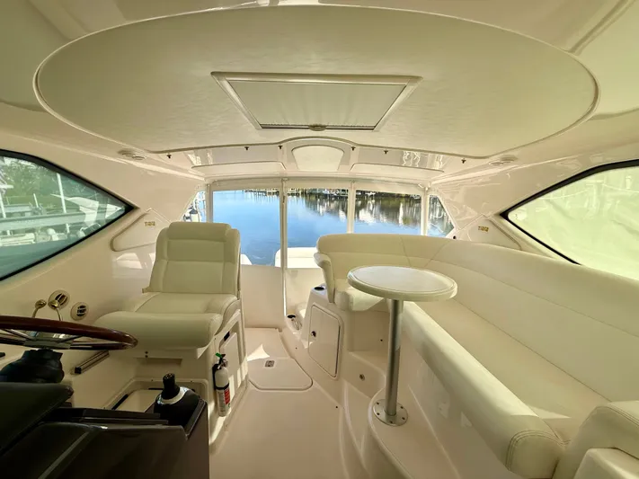  Yacht Photos Pics Interior of 2008 Tiara Yachts 3500 Sovran with luxurious seating.