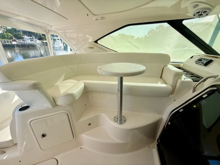  Yacht Photos Pics Interior of 2008 Tiara Yachts 3500 Sovran with seating area.