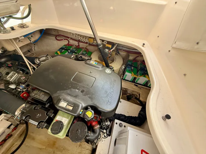 Yacht Photos Pics Engine compartment of 2008 Tiara Yachts 3500 Sovran with Volvo Penta engine.