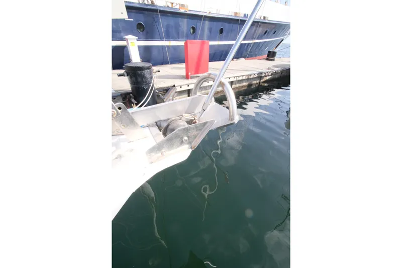 Blue Song Yacht Photos Pics Anchor of 1984 Amel Maramu 45 yacht docked at marina.