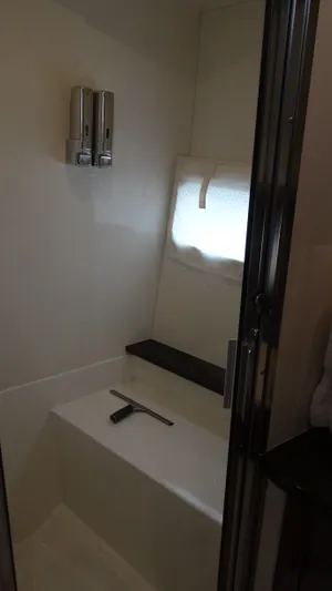Sc Yacht Photos Pics Shower area in 2018 Carver C34 Coupe with dispensers and window.