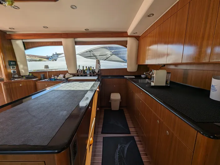Yellowfin Yacht Photos Pics Viking 54 Convertible galley