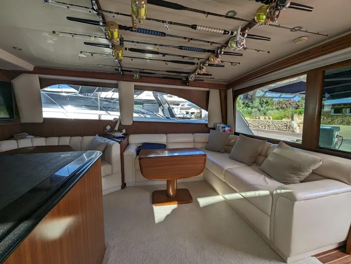 Yellowfin Yacht Photos Pics Viking 54 Convertible salon lounge