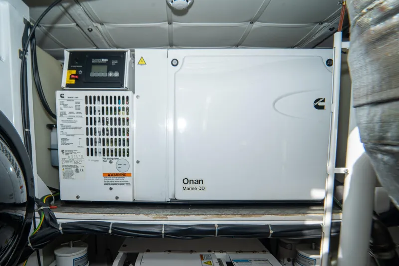 Avanti Yacht Photos Pics Onan Marine QD generator in 2022 Ferretti Yachts 500 engine room.