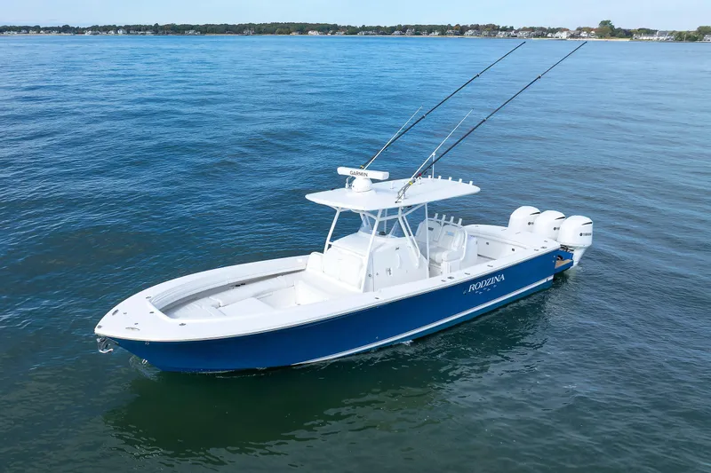 Rodzina Yacht Photos Pics Regulator 34 RODZINA - Port Bow Aerial Profile