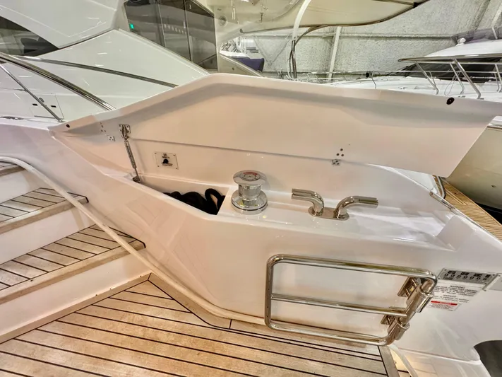 Time To Fly Yacht Photos Pics Luxury Ferretti Yachts 550, 2022 model, featuring sleek deck design and modern amenities.