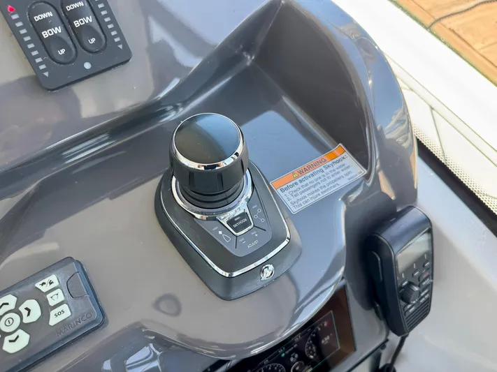  Yacht Photos Pics Joystick control panel on 2025 Beneteau Gran Turismo 36 yacht.