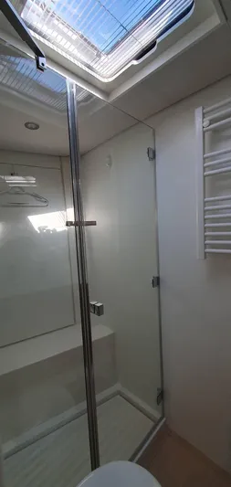 Aida II Yacht Photos Pics Modern bathroom with glass shower in 2018 CNB 66 yacht.