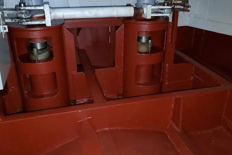  Yacht Photos Pics Interior view of 1970 COMMERICAL BOAT LCU-135, showcasing mechanical components.