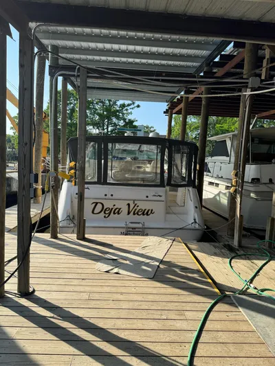 Deja Vue Yacht Photos Pics 1995 Sea Ray 500 yacht named "Deja View" docked at marina.