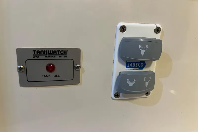  Yacht Photos Pics TankWatch level monitor and Jabsco control panel on 2004 PDQ Passage Maker.